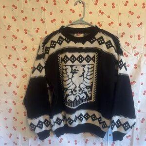 Black and White Patterned Sweater